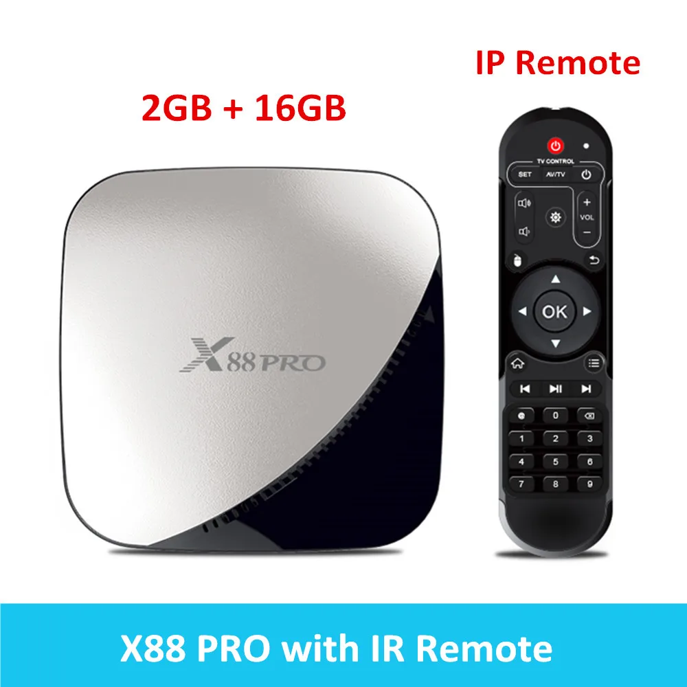 2GB 16GB X88 PRO 9,0 Android tv Box Rockchip RK3318 4 Гб ОЗУ 32 Гб 64 Гб H.265 4K голосовой помощник Google Netflix Youtube 2G 16G медиаплеер - Цвет: 2GB 16GB