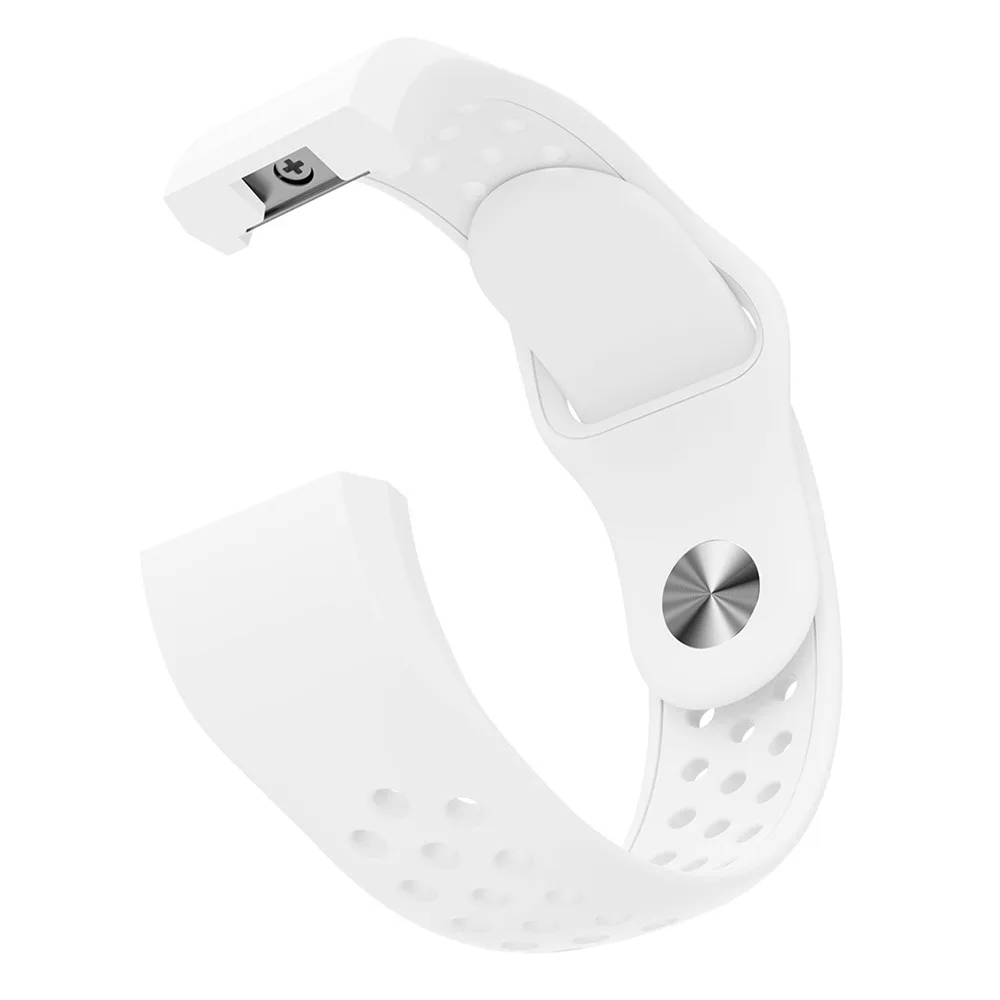 White Цветной ремешок для Fitbit Charge 2, спортивные силиконовые браслеты, ремешок для Fitbit Charge2, браслет, браслет, смарт-часы, аксессуары - Color: White