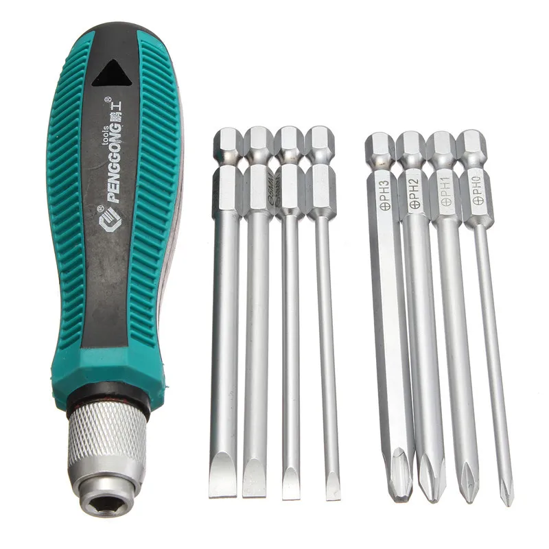 

Penggong 9pcs Precision Screwdriver Set Multi-Bit Tools Repair Screw Driver Screwdrivers Kit For Cross Head For Flat Head Tool