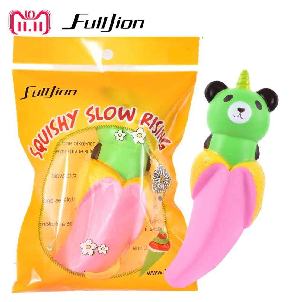 Fulljion Squishy медленный рост банан медведь Забавный Squishe Новинка кляп игрушки стресс