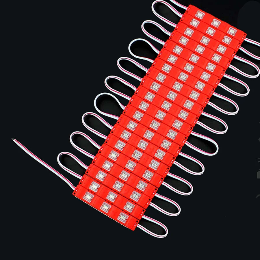 10 шт./лот Новинка 5730 3 светодиодный впрыска светодиодный модуль 12V с объективом Водонепроницаемый IP65, 120 градусов 1,5 Вт белый, СВЕТОДИОДНЫЙ знак, Магазин Баннер