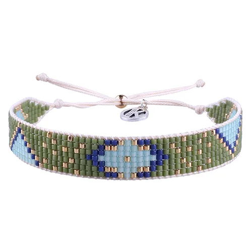 AZXK-182003A KELITCH Charm Bracelets Girls MIyuki Beaded Exquisite Friendship Bracelet New Crystal Bracelets - Окраска металла: AZXK-182003A