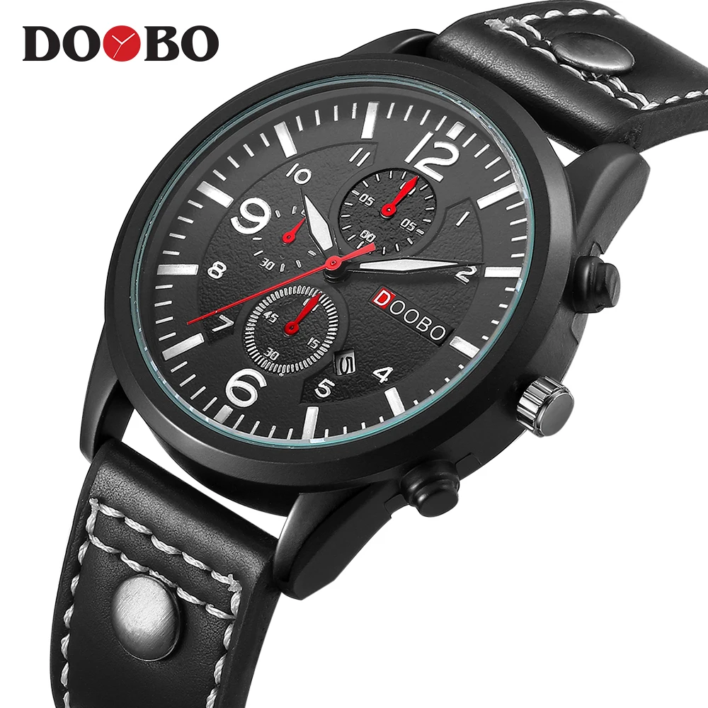 Часы наручные DOOBO Мужские Аналоговые модные спортивные Кварцевые