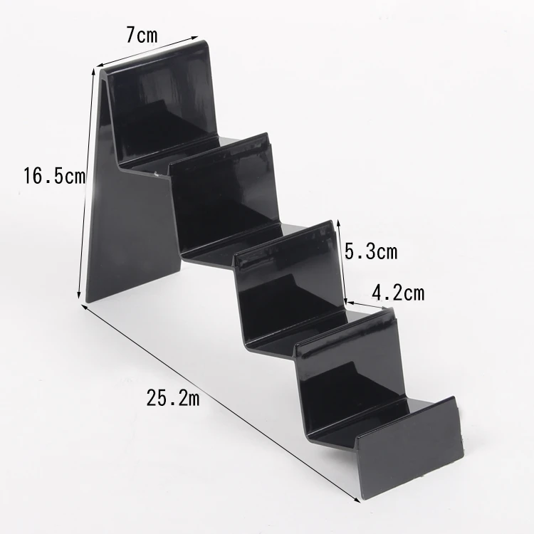 

TONVIC 3 Black/Clear View Wallet Display Phone Stand Holder 4 Tiers