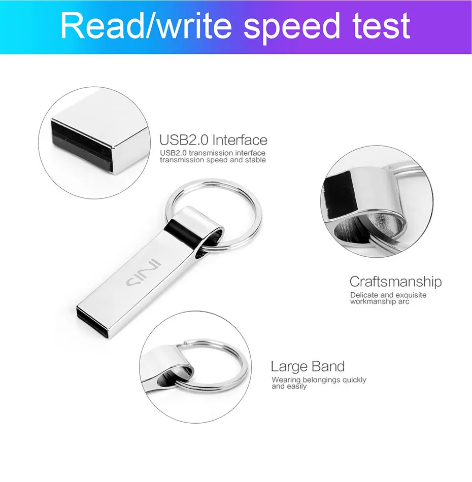 Синий 2019 новые металлические USB флэш-накопитель 128 Гб 64 ГБ 32 оперативной памяти 16