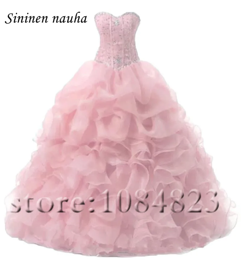 Бальные платья Quinceanera длинное вечерние платье из органзы с бисером бальное для