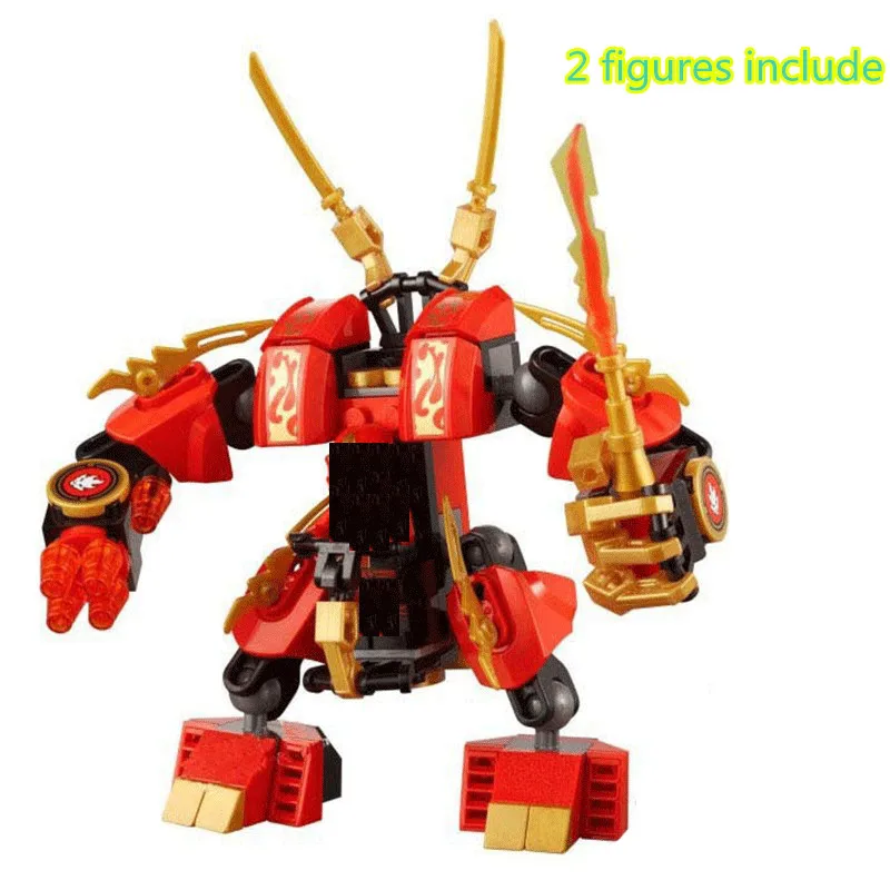 Новинка 9790 строительные блоки Kais Fire Mech Kay Flame Mecha Robot Ninja детские развивающие
