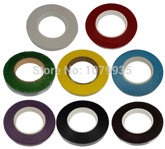 

Wholesale 6pcs/lot artificial flower material color paper tape for diy nylon stocking flower and butterfly