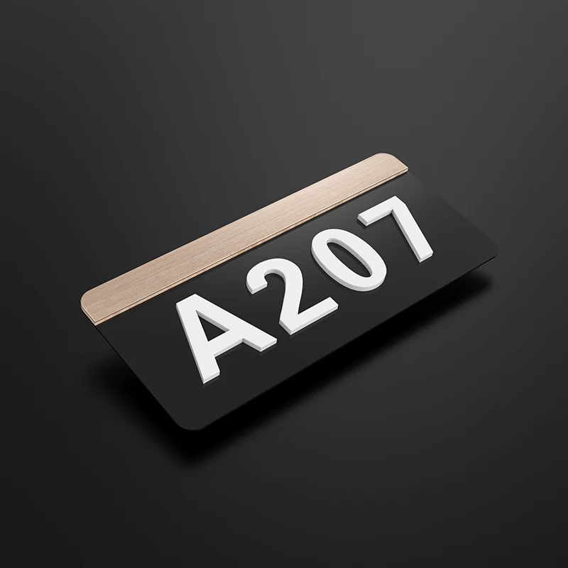 Новинка акриловая 3D наклейка на дверь табличка с номером для дома номер отеля