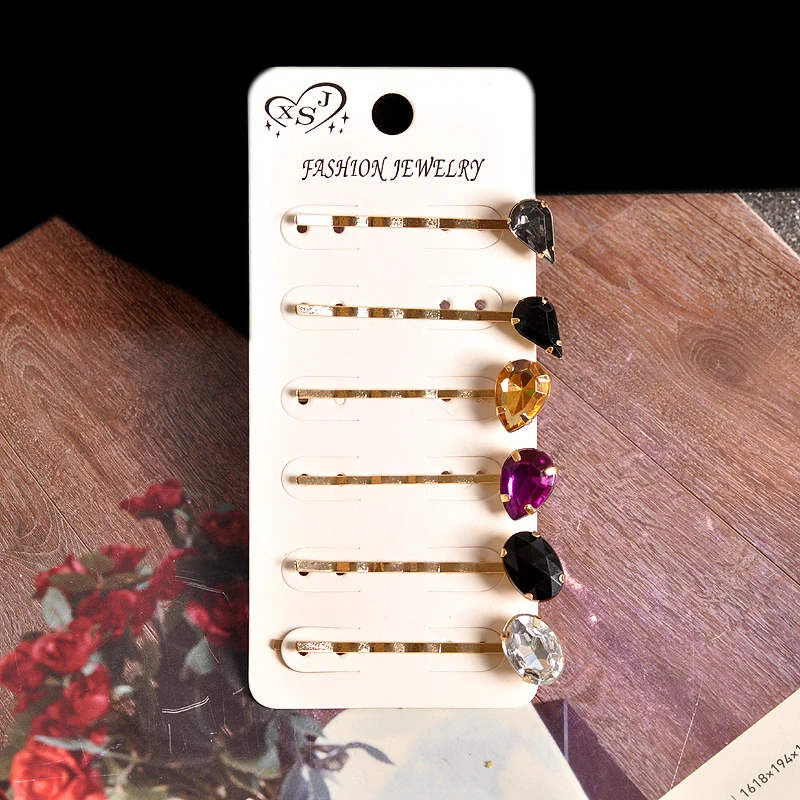 2019 new fashion woman accessories wholesale girls purple black yellow gorgeous beautiful strip hairpin gift agents shipping | Украшения и