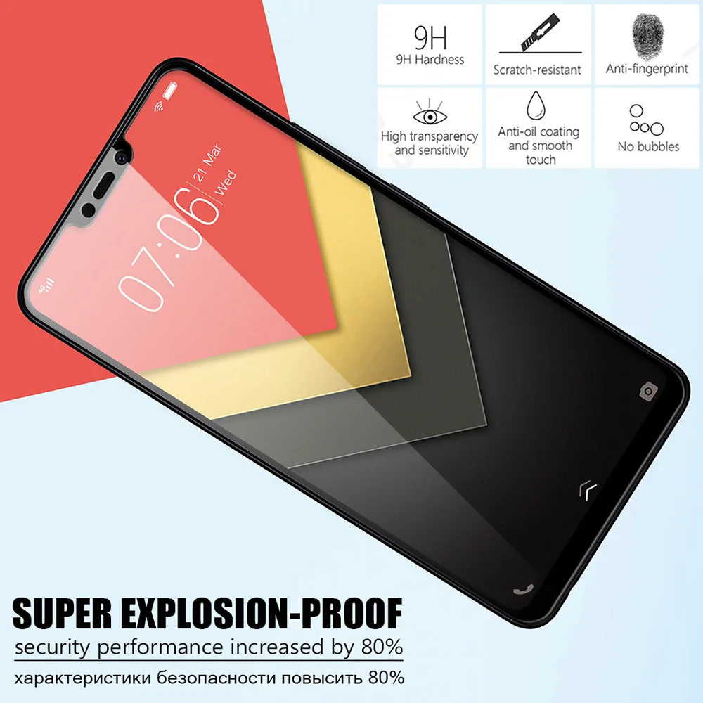 ABAY Премиум полное покрытие из закаленного стекла для VIVO Y95 Y81 Y83 Y71 Z3 V7 Y75 защитная
