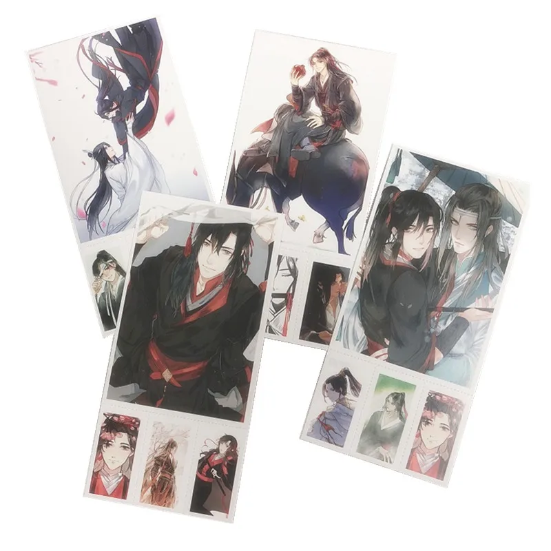 708 шт./компл. Mo Dao Zu Shi Wei Wuxian бумажная открытка с героями мультфильмов