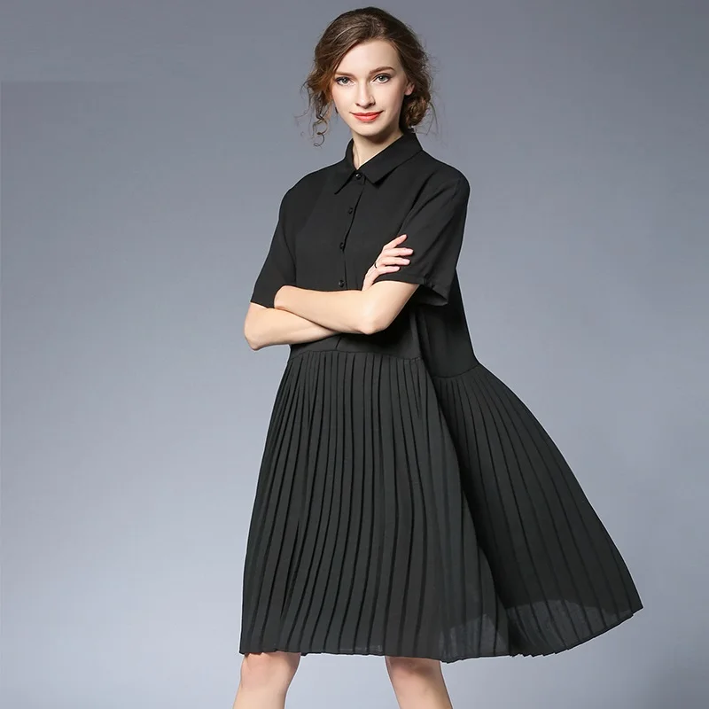 Лето 2017 г. стильные женские туфли со средним длинное шифоновое платье отложной