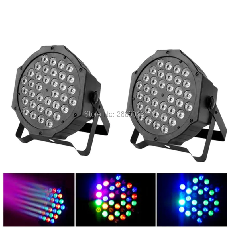 2 шт./лот Профессиональный 36X3 Вт RGB контройлер с плоский светодиодный прожектор
