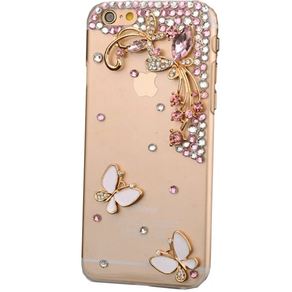 Роскошный блестящий чехол со стразами для Iphone 12 11 Pro MAX X XR XS 6 6S plus 7 8 (бабочка)|case for