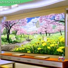 QIANZEHUI, рукоделие, DIY печать пасторальный Пейзаж Вышивка крестиком, теплый дом Мечта наборы 