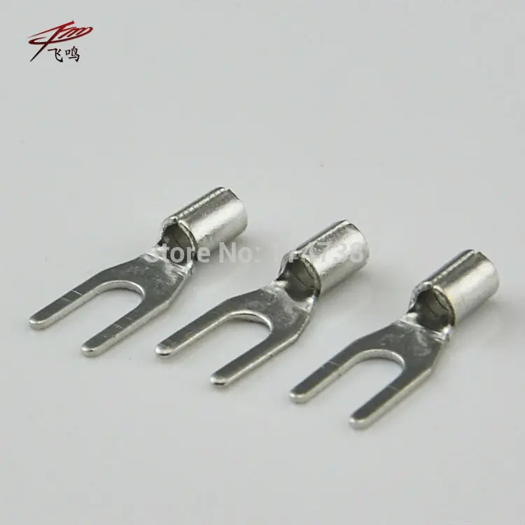 100PCS SNB5.5-5 Furcate naked terminal Non-insulated fork connector | Обустройство дома