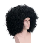 Синтетический парик Free Beauty, 16 дюймов, черный кудрявый афро-клоун в стиле 70-х, для вечеринки, на Хэллоуин