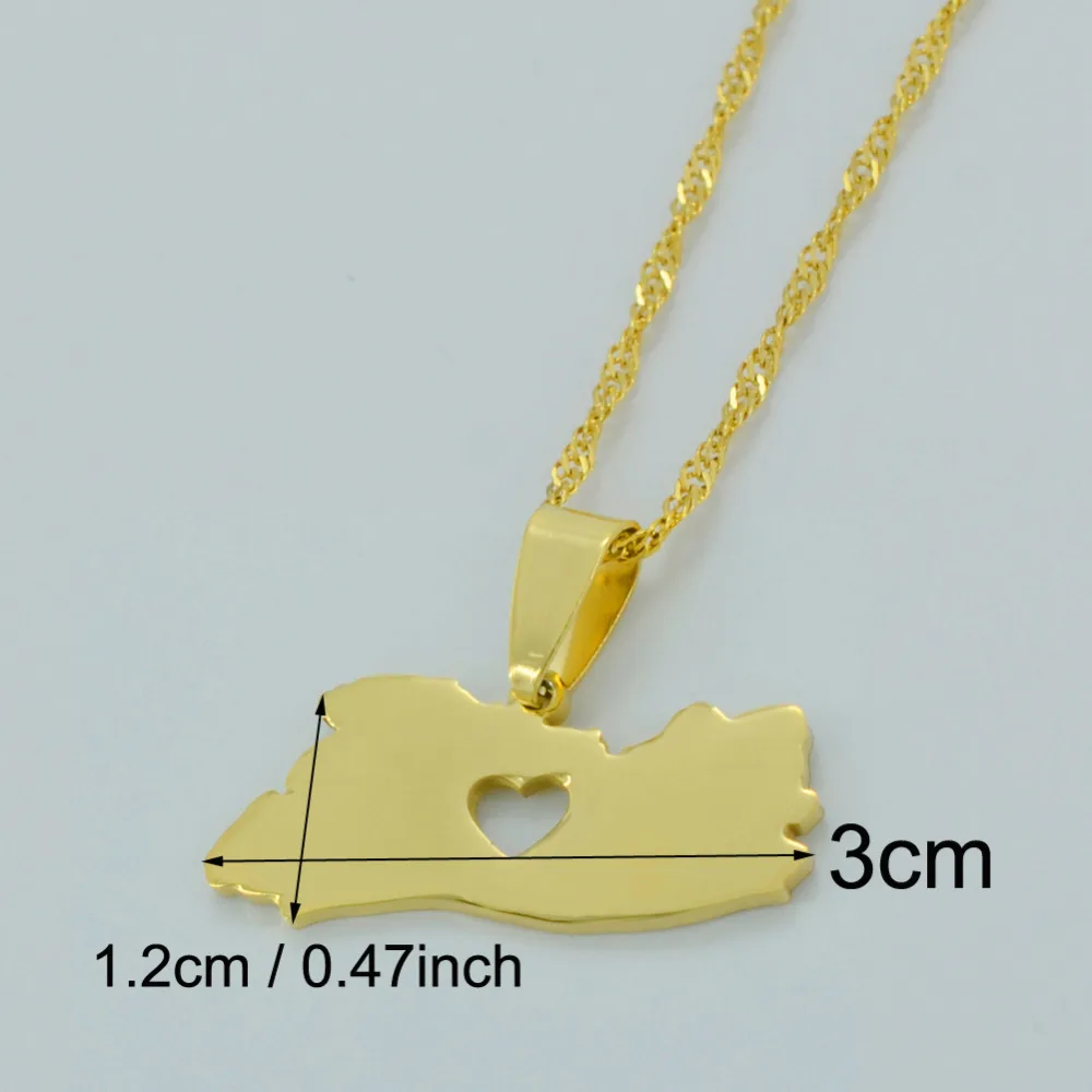 

Gold Color El Salvador Maps Pendant Necklace for Women Map of El Salvador Necklaces Jewelry #J0535