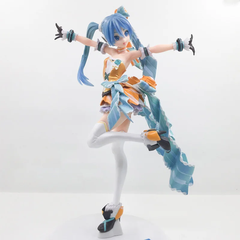 23 см аниме Volcaloid Hatsune Miku Orange Blossom принцесса ver ПВХ Фигурки игрушки Аниме Фигурки игрушки для детей Подарки для детей