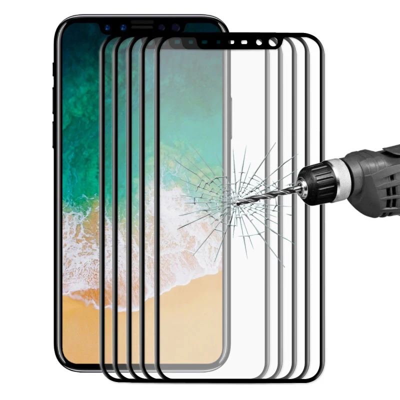 100 шт 3D углеродное волокно полное покрытие закаленное стекло для iPhone 12 Mini 11 Pro Max XS