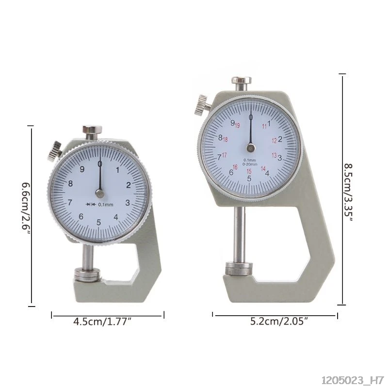 Новый толщиномер циферблата 10 20 мм толщина бумаги для кожи тестер точность 0 1