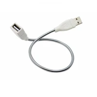 metallic usb cable led light extend wire connector male to female dc jack for usb table lamp pc power bank night reading light