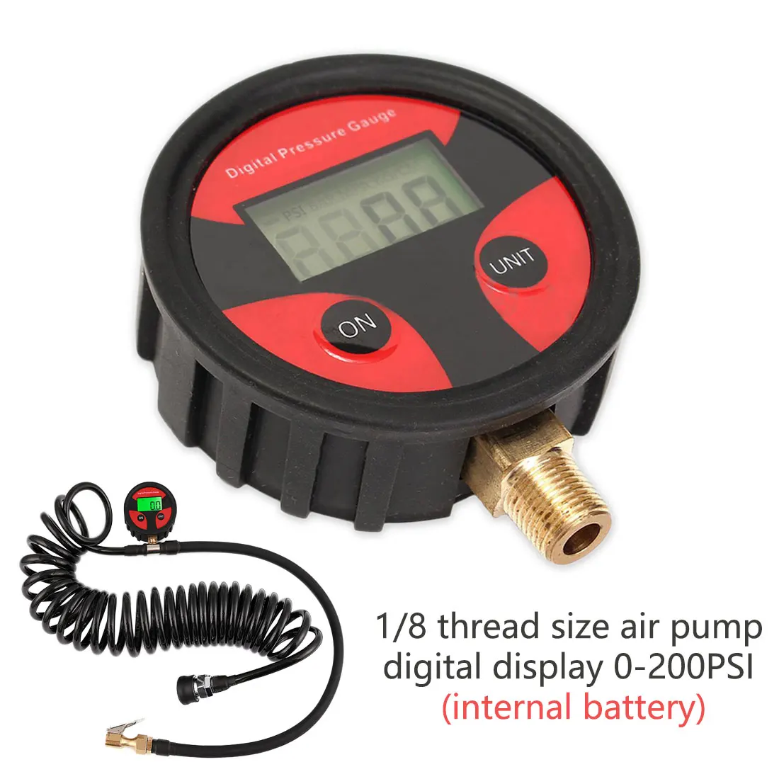

Manometer for Pump Car Tire Pressure Gauge Inflatable Digital Display 0-200PSI Tire Air Gauge Car Accessories Tire Gauge