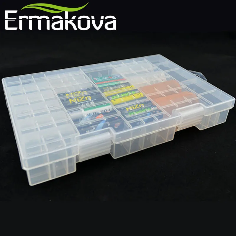 ERMAKOVA 27 5 см жесткий пластиковый прозрачный органайзер для батарей чехол