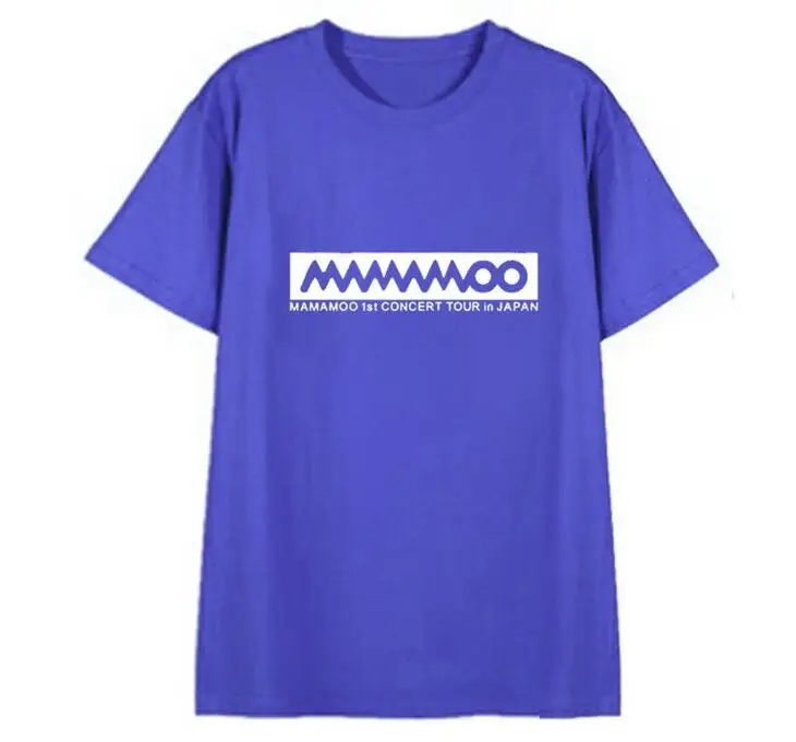 Новое поступление mamamoo простой логотип печати Круглая горловина футболка с коротким рукавом для лета унисекс mamamoo концерт такой же свободная футболка