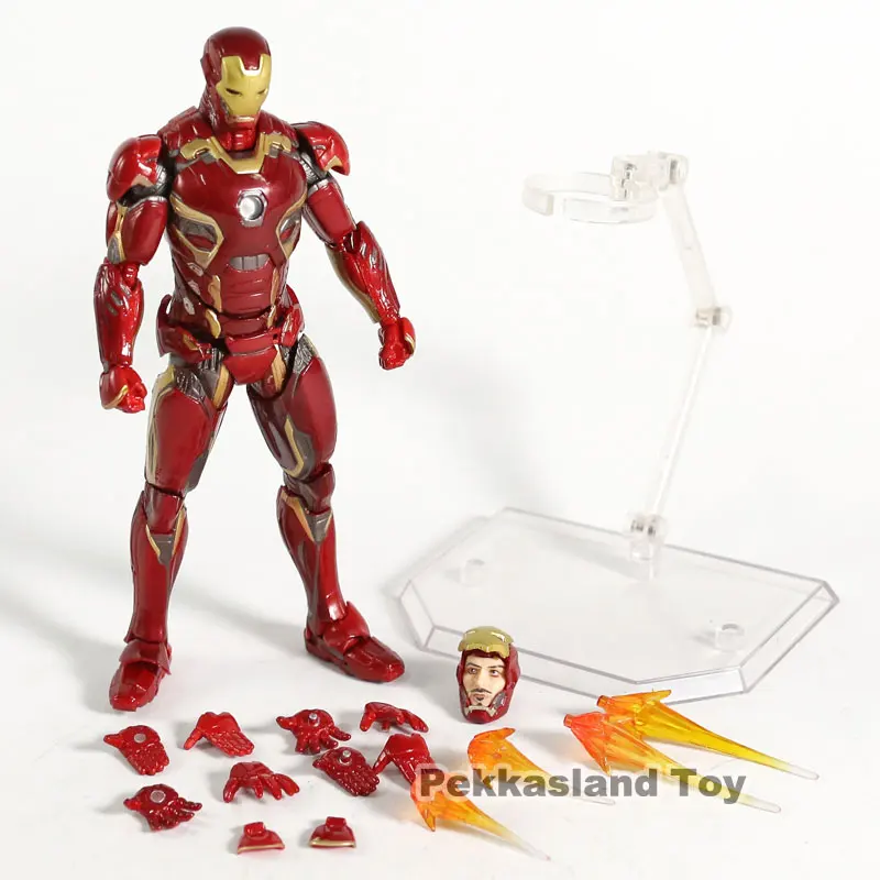 Экшн-фигурка Мстители Тони Старка Железный человек Mk45 MAFEX 022 ПВХ Коллекционная