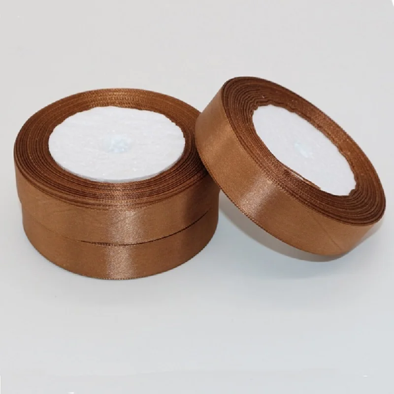 Атласная Лента бренда лента бронв 25 ярдов шелковая для свадьбы украшение