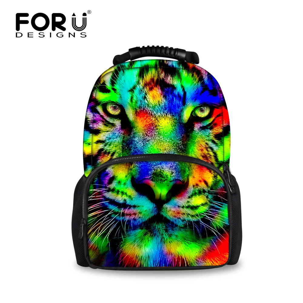 Крутой 3D рюкзак с головой тигра большой мужской для путешествий уникальный