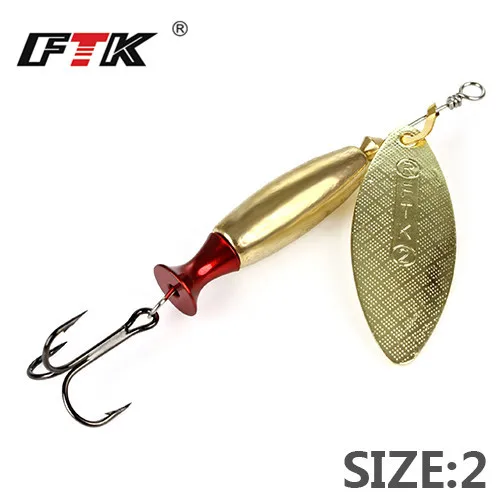 FTK, новинка, 1 шт., длинные литые Size2-Size3 рыболовные приманки, крючок, Спиннер, ложка, приманки с тройными крючками - Цвет: jianjin2