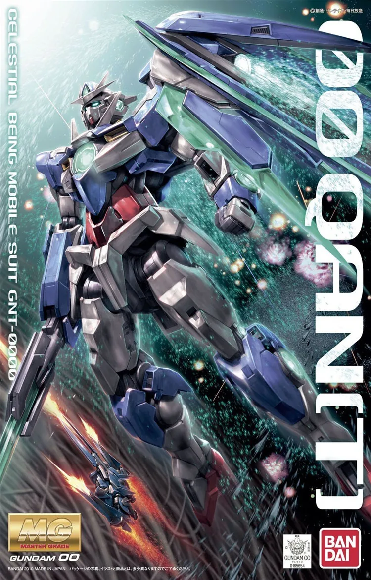 Bandai Gundam MG 1/100 00 Qan[T] Полный сабля мобильный костюм сборки модель Наборы фигурки