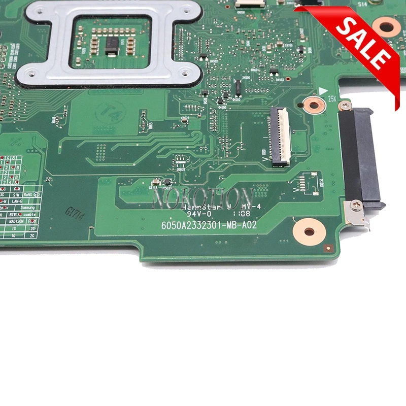 NOKOTION V000218130 материнская плата для ноутбука Toshiba Satellite L650 L655 HM55 DDR3 Дискретная