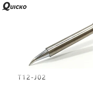 Наконечники для паяльника QUICKO T12-J02, 1 шт., для паяльной станции FX-951, с коротким изгибом, 24 В 75 Вт 20000