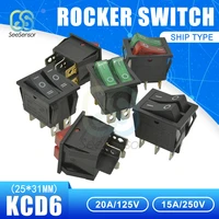 kcd6 rocker switch boat power switch 15a 250v 20a 125v on off 2 position 4 pins 6 pins