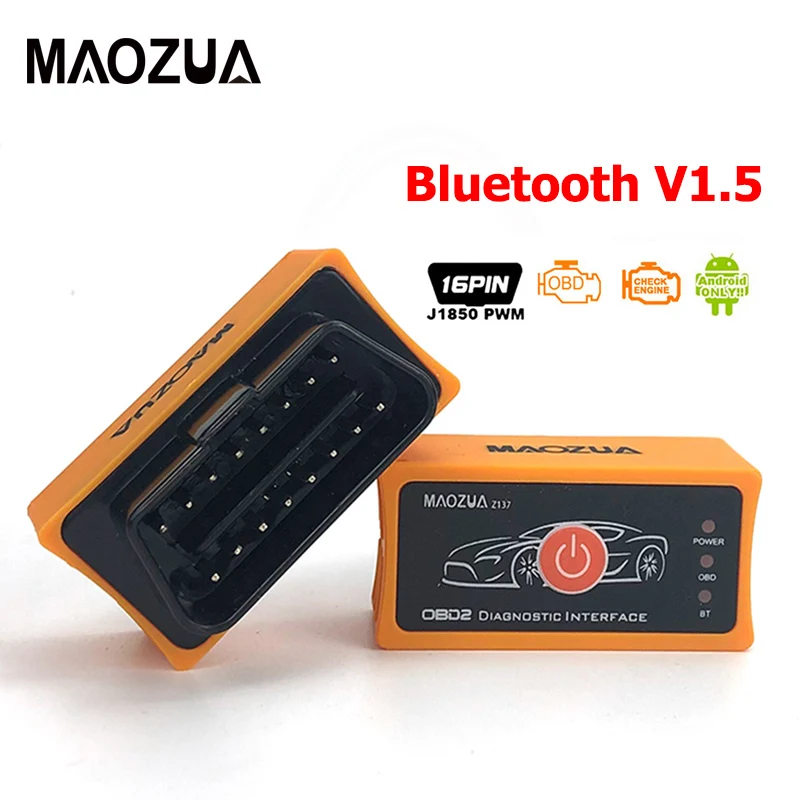 Автомобильный диагностический сканер Elm327 V1.5 Z137 считыватель кодов Bluetooth