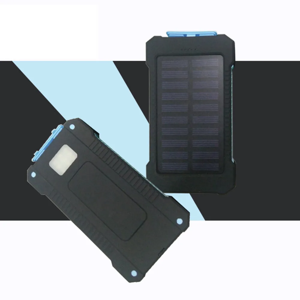 10000 мАч светодиодный внешний аккумулятор с двумя usb-портами на солнечной батарее чехол Зарядное устройство DIY комплекты Коробка для samsung S8 Xiaomi внешнее зарядное usb-устройство для аккумулятора