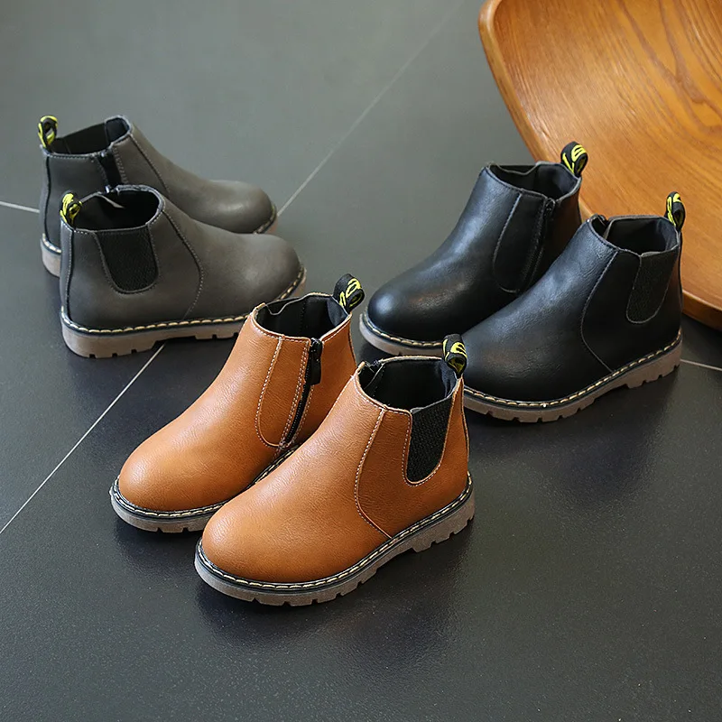 Classic fashion Children Martin Boots Spring Autumn Brand Leather Soft Casual Shoes Boys Girls Kids Outdoor Retro shoes | Детская одежда