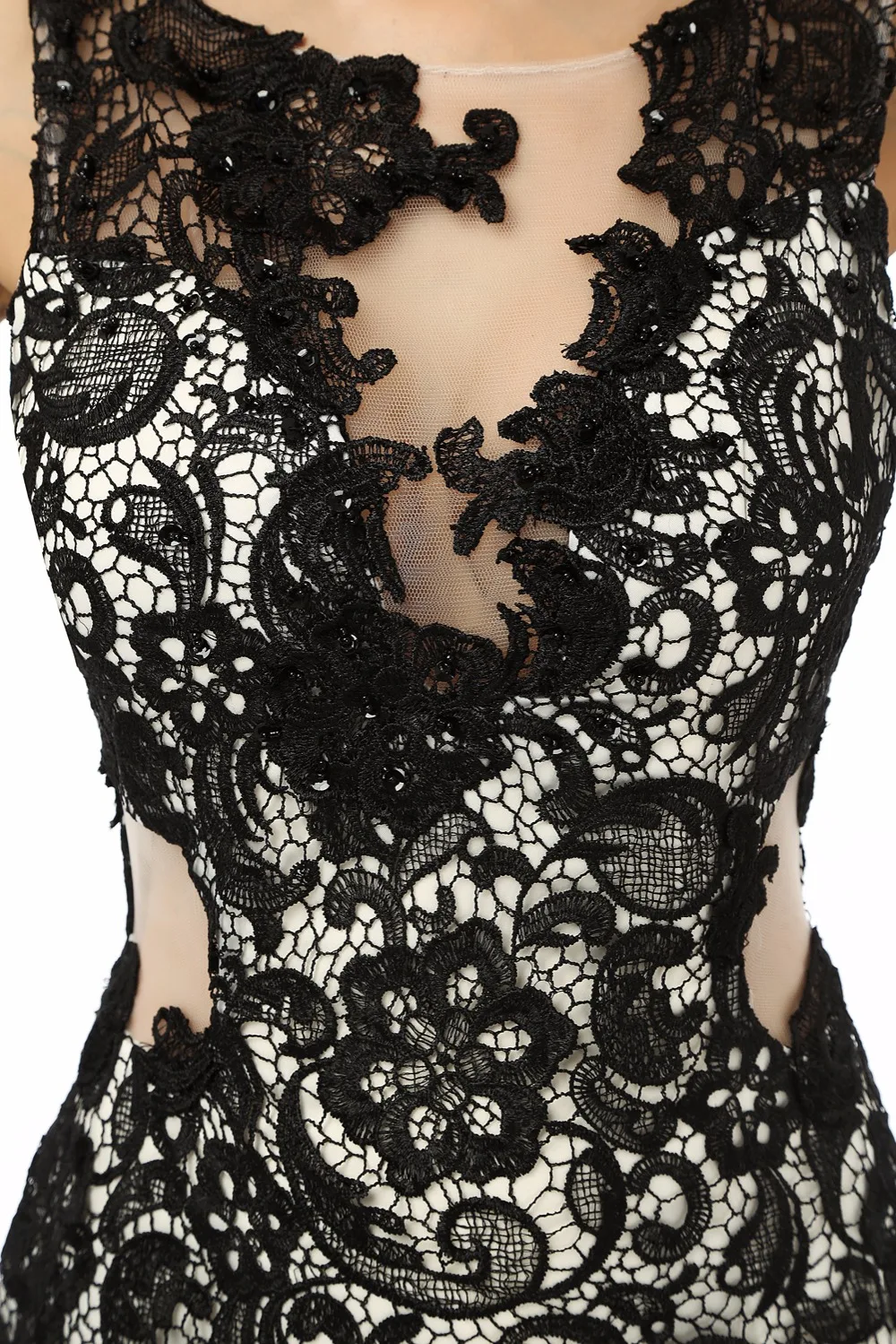 Реальное фото черные вечерние платья с аппликацией для выпускного вечера