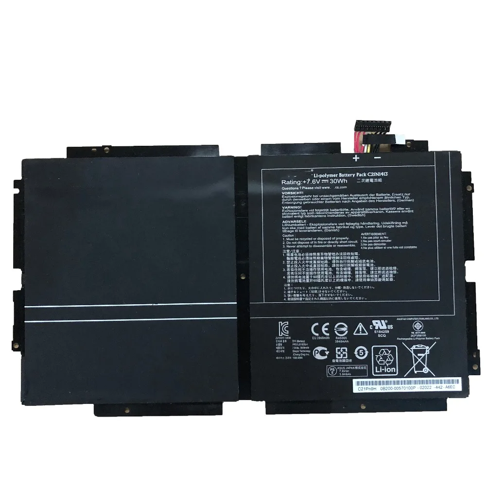7.6V 30Wh C21N1413 NEW Original Laptop Battery For Asus Transformer Book T300 T300FA | Компьютеры и офис