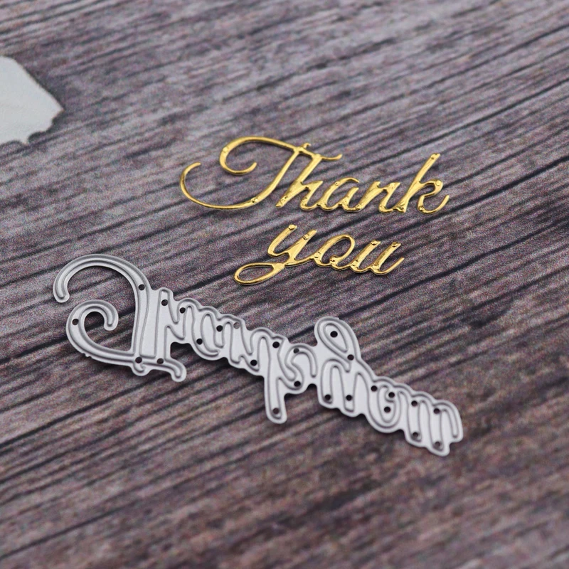 Thank You высечки штампов металла резки штампы Крафтовая окраска трафареты для DIY