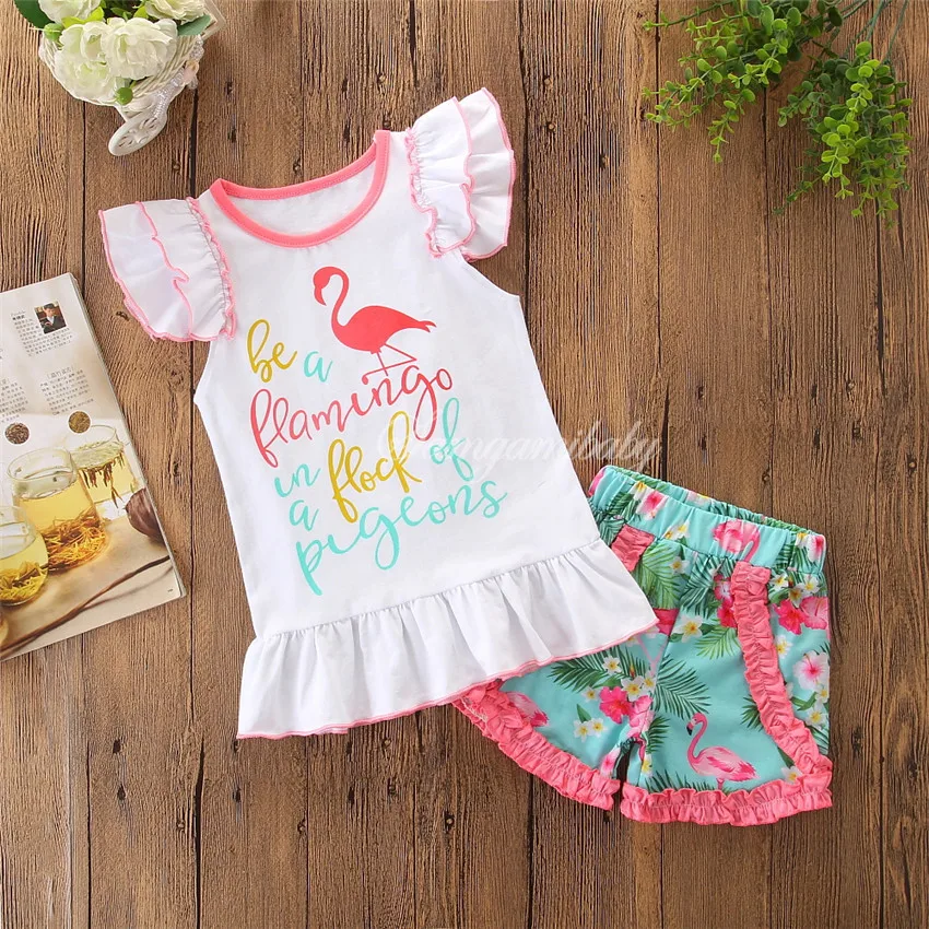 Girls Suit Summer 2018 White Sleeveless Top + Shorts Europe &amp America | Детская одежда и обувь