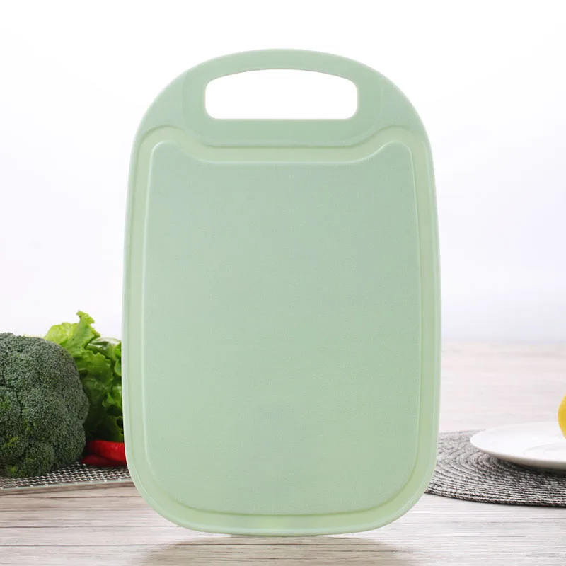 Green WORTHBUY пластиковый разделочный блок для еды, фруктов, овощей, разделочная доска с нескользящей защитой от перелива, кухонные принадлежности - Цвет: Green