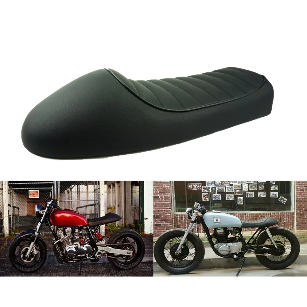 

SAFFEN Black Motorcycle Cafe Racer Seat Custom Vintage Hump Saddle Flat pan Retro Seat For Honda CB125S CB200 CB350 CL350 CB400