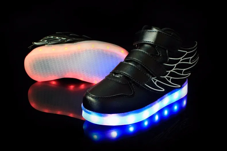 Детская обувь; Chaussures Led Enfants; Зарядка через usb; детская обувь; светильник; Детские светящиеся кроссовки; обувь для девочек и мальчиков; 25-37