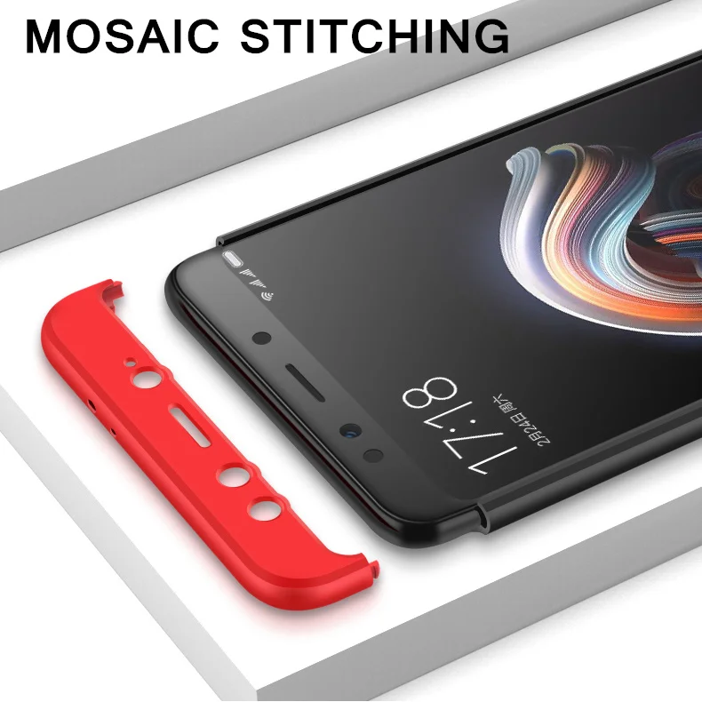Чехол для Xiaomi Mi A2 Lite противоударный с полным покрытием из закаленного стекла |
