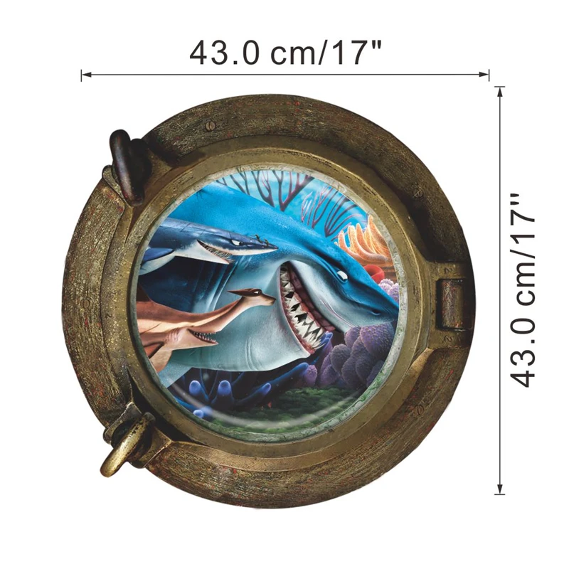 Sealife Акула, рыба, подводная лодка, наклейки на стену, холодильник, ванная комната, украшение для дома, сделай сам, 3d, Немо, ПВХ, фреска, художественные наклейки с животными